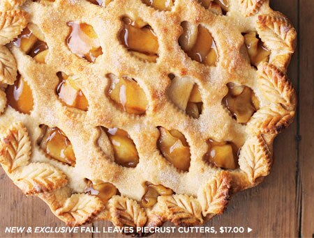 NEW & EXCLUSIVE FALL LEAVES PIECRUST CUTTERS, $17.00