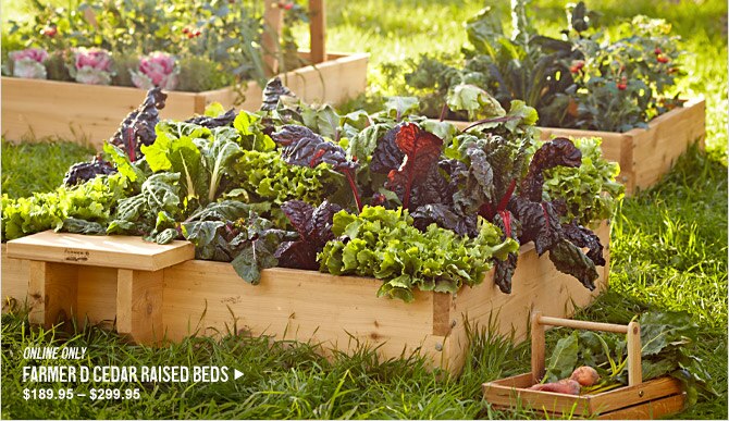 ONLINE ONLY -- FARMER D CEDAR RAISED BEDS, $189.95 &mdash; $299.95
