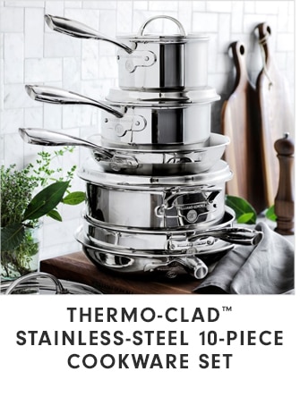 THERMO-CLAD™ STAINLESS-STEEL 10-PIECE COOKWARE SET