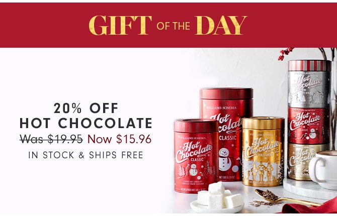 GIFT OF THE DAY - 20% OFF HOT CHOCOLATE