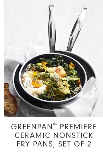 GREENPAN™ PREMIERE CERAMIC NONSTICK FRY PANS, SET OF 2