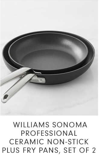 WILLIAMS SONOMA PROFESSIONAL CERAMIC NON-STICK PLUS FRY PANS, SET OF 2