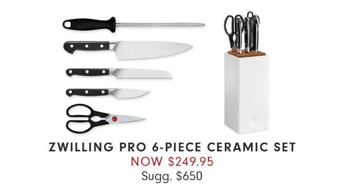 ZWILLING PRO 6-PIECE CERAMIC SET - NOW $249.95