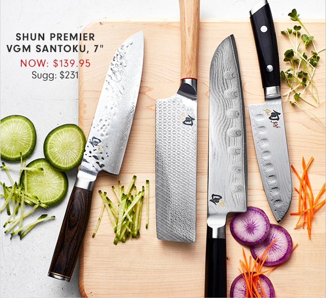 SHUN PREMIER VGM SANTOKU, 7” - NOW: $139.95