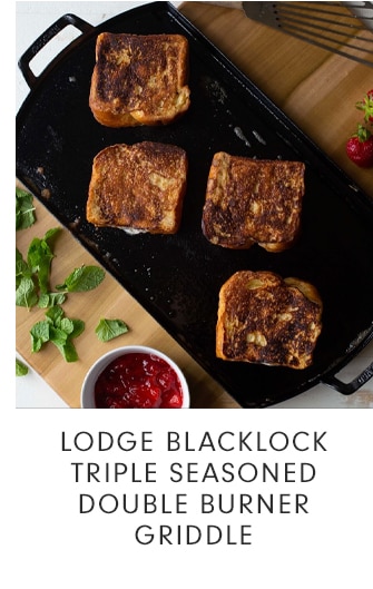 LODGE BLACKLOCK TRIPLE SEASONED DOUBLE BURNER GRIDDLE