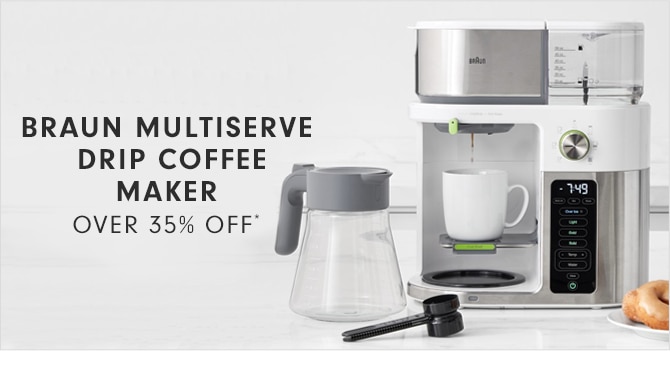 BRAUN MULTISERVE DRIP COFFEE MAKER - OVER 35% OFF*