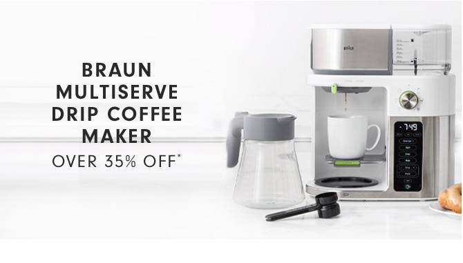 BRAUN MULTISERVE DRIP COFFEE MAKER - OVER 35% OFF*