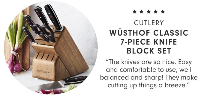 CUTLERY - WÜSTHOF CLASSIC 7-PIECE KNIFE BLOCK SET