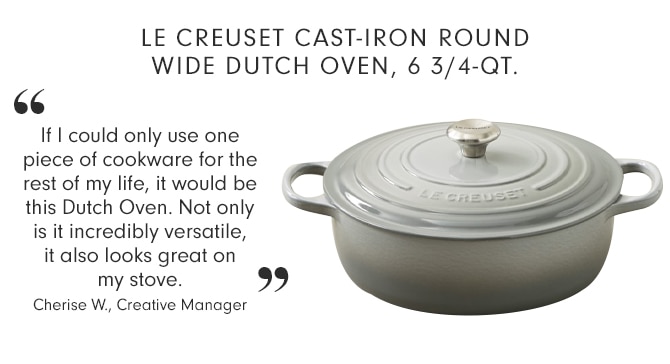 LE CREUSET CAST-IRON ROUND WIDE DUTCH OVEN, 6 3/4-QT.