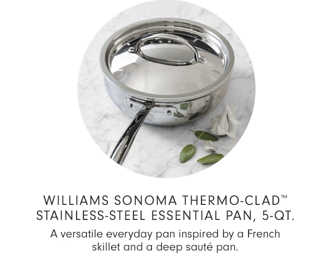 WILLIAMS SONOMA THERMO-CLAD™ STAINLESS-STEEL ESSENTIAL PAN, 5-QT.