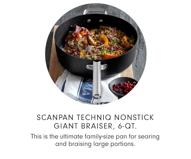 SCANPAN TECHNIQ NONSTICK GIANT BRAISER, 6-QT.