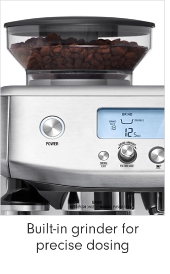 Built-in grinder for precise dosing