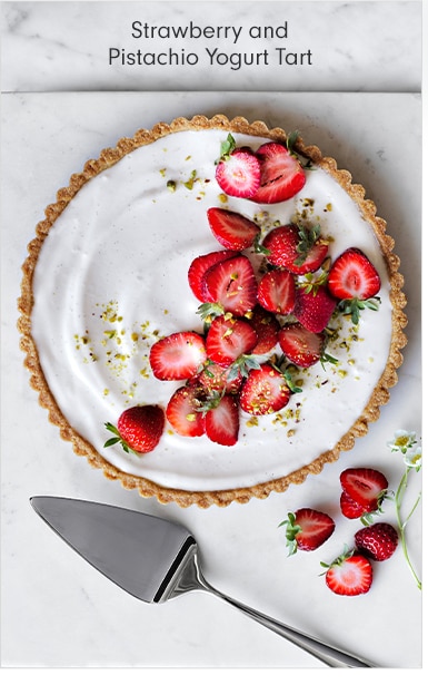 Strawberry and Pistachio Yogurt Tart