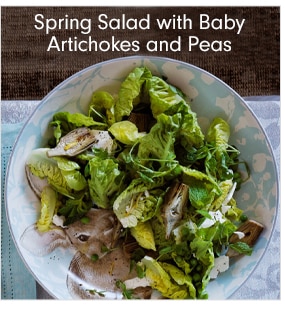 Spring Salad with Baby Artichokes and Peas