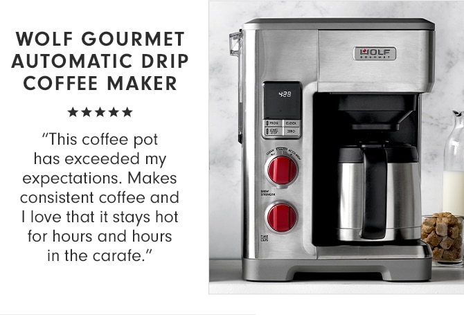 WOLF GOURMET AUTOMATIC DRIP COFFEE MAKER