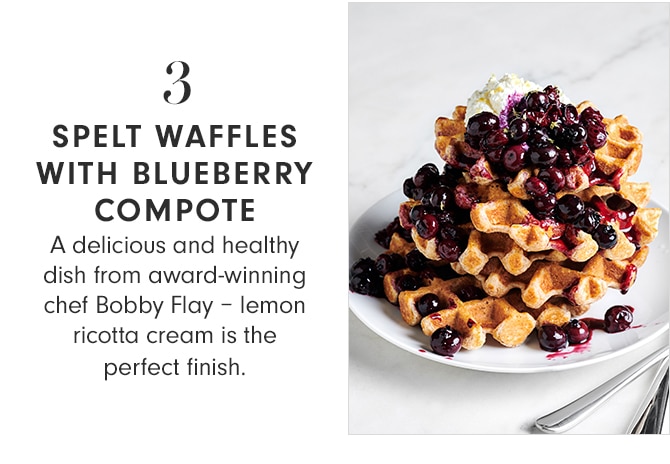 3 - SPELT WAFFLES WITH BLUEBERRY COMPOTE