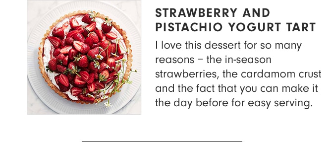 STRABERRY AND PISTACHIO YOGURT TART