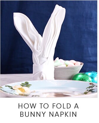 HOW TO FOLD A BUNNY NAPKIN