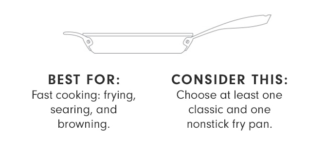 BEST FOR: Fast cooking: frying, searing, and browning.