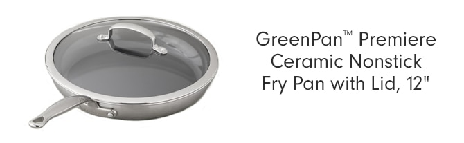 GreenPan™ Premiere Ceramic Nonstick Fry Pan with Lid, 12”