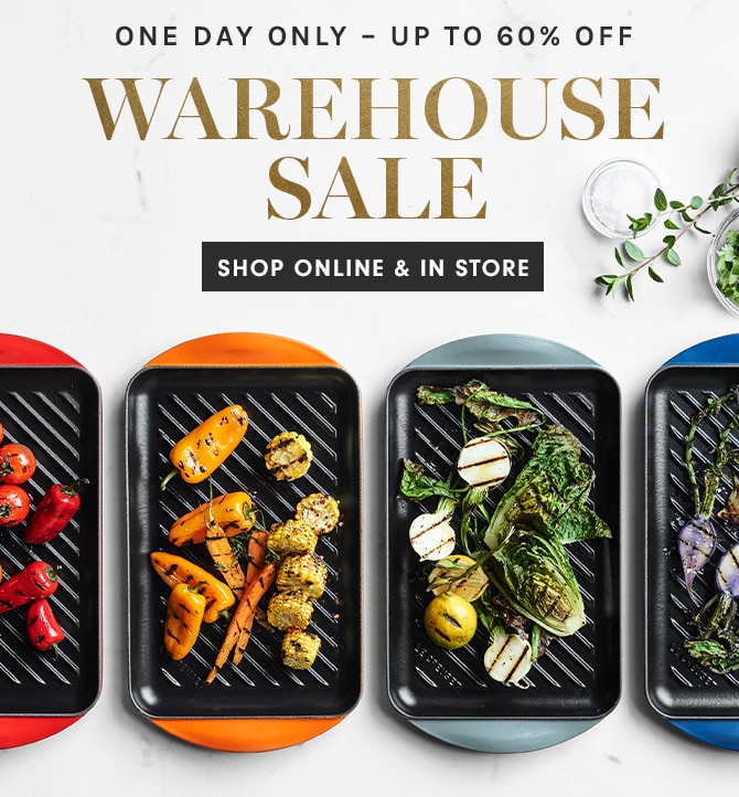 ONE DAY ONLY - UP TO 60% OFF - WAREHOUSE SALE - SHOP ONLINE & IN STORE