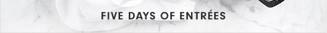 FIVE DAYS OF ENTRÉES