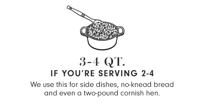 3-4 QT. - IF YOU’RE SERVING 2-4