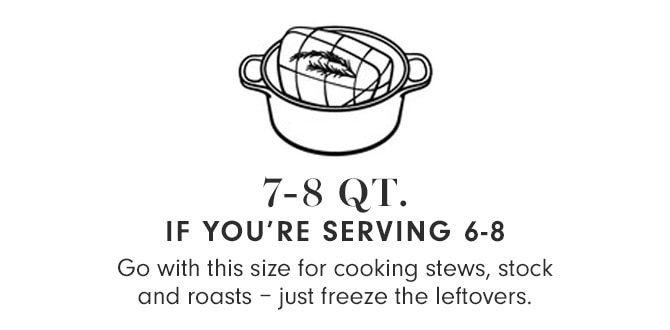 7-8 QT. - IF YOU’RE SERVING 6-8