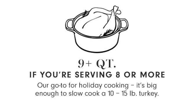 9+ QT. - IF YOU’RE SERVING 8 OR MORE