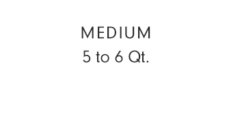 MEDIUM - 5 to 6 Qt.
