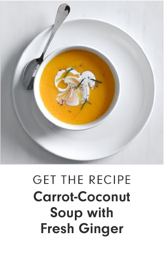 GET THE RECIPE - Carrot-Coconut Soup with Fresh Ginger