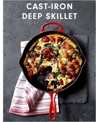 CAST-IRON DEEP SKILLET