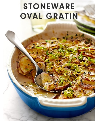 STONEWARE OVAL GRATIN
