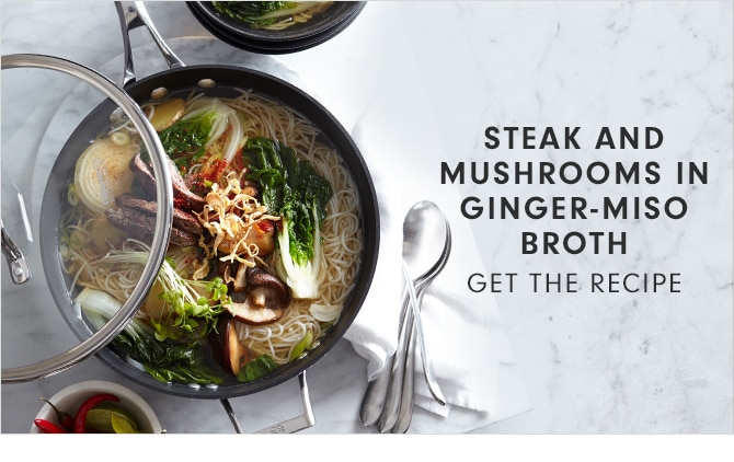 STEAK AND MUSHROOMS IN GINGER-MISO BROTH - GET THE RECIPE