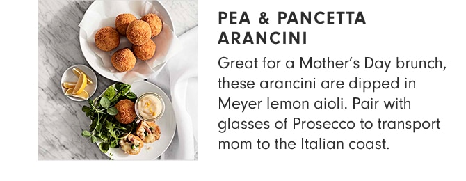 PEA & PANCETTA ARANCINI