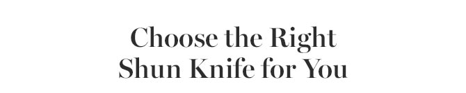 Choose the Right Shun Knife for You