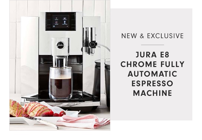 NEW & EXCLUSIVE - JURA E8 CHROME FULLY AUTOMATIC ESPRESSO MACHINE