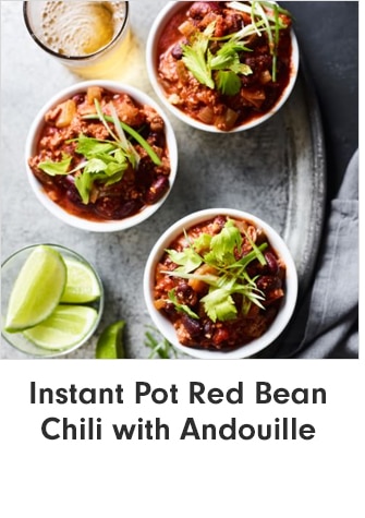 Instant Pot Red Bean Chili with Andouille