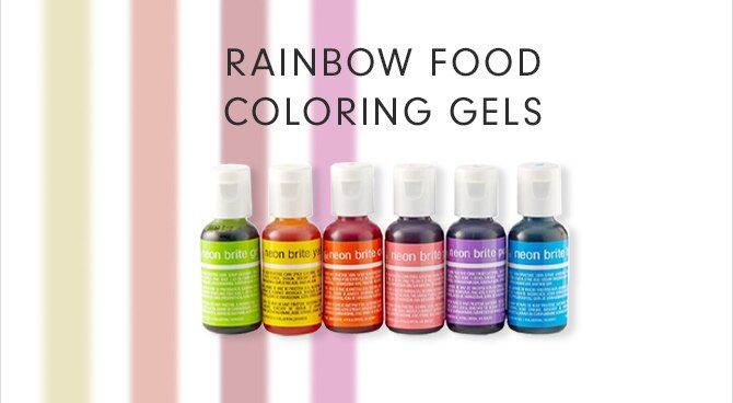 RAINBOW FOOD COLORING GELS