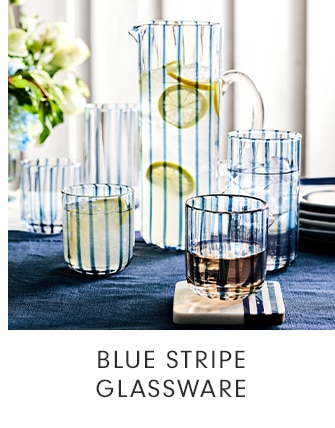 BLUE STRIPE GLASSWARE