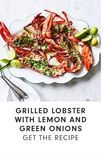 GRILLED LOBSTER WITH LEMON AND GREEN ONIONS - GET THE RECIPE