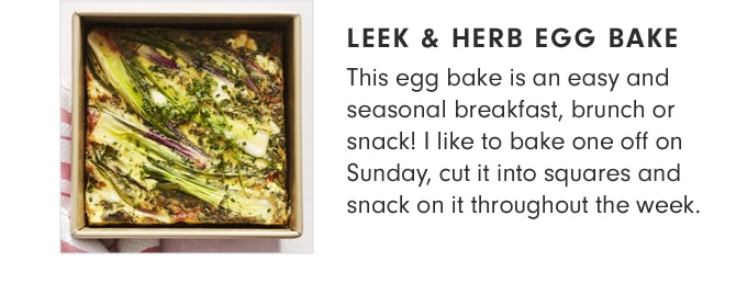 LEEK & HERB EGG BAKE
