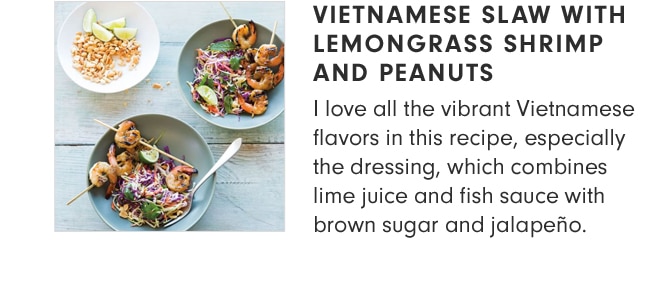 VIETNAMESE SLAW WITH LEMONGRASS SHRIMP AND PEANUTS