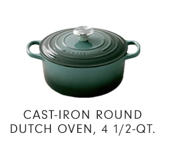 CAST-IRON ROUND DUTCH OVEN, 4 1/2-QT.