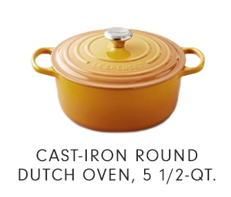 CAST-IRON ROUND DUTCH OVEN, 5 1/2-QT.