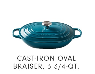CAST-IRON OVAL BRAISER, 3 3/4-QT.