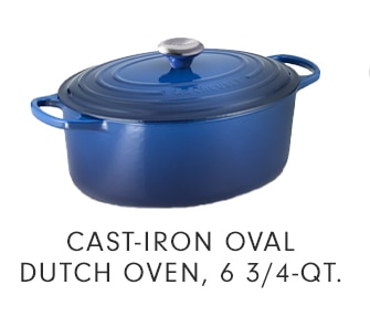 CAST-IRON OVAL DUTCH OVEN, 6 3/4-QT.
