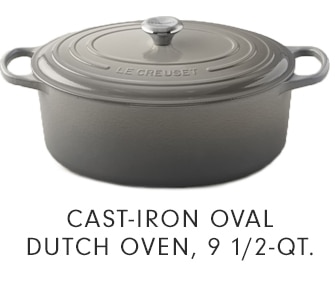 CAST-IRON OVAL DUTCH OVEN, 9 1/2-QT.