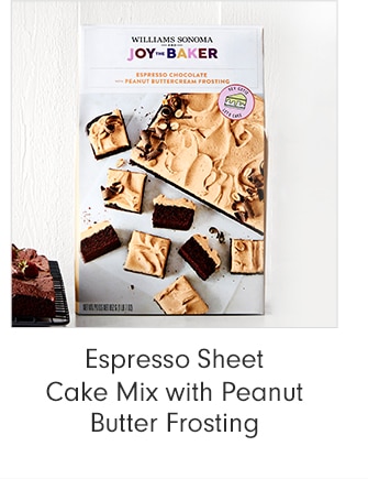 Espresso Sheet Cake Mix with Peanut Butter Frosting
