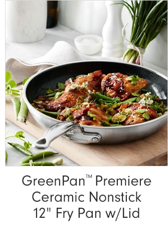 GreenPan™ Premiere Ceramic Nonstick 12" Fry Pan w/Lid
